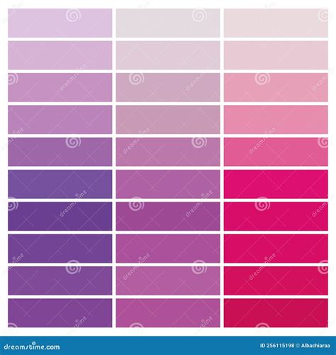 Color Swatch. Pink and Purple Shades. Vector Illustration Background ...
