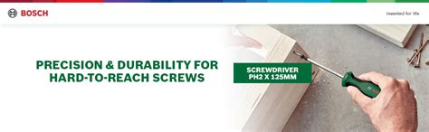 BOSCH Screwdriver PH2 x 125mm | Extended Reach for Deep & Hard-to ...