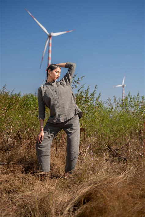 Zephyr Set in Basalt Green | Organic Double Gauze Co-ord | Cords Theory ...