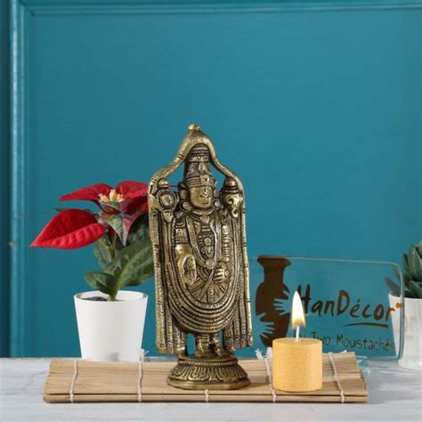 Buy Balaji 7.5 Inches Round Base Brass Statue Brass Showpiece Online at ...