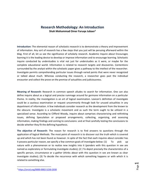 Image result for Research Methodology Intro Example