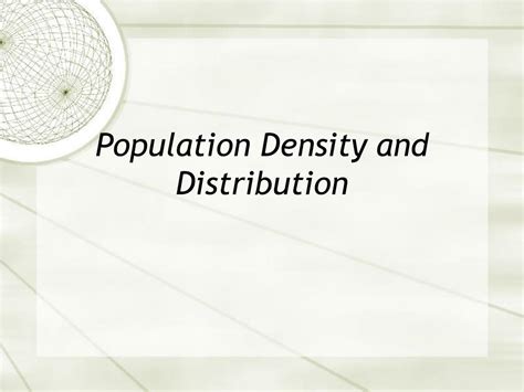 Population Density Distribution Model 的图像结果