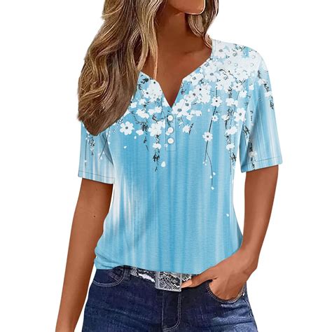 Bogo Summer Tops For Women 2025 Trendy Boho Womens Petite Blouses And ...