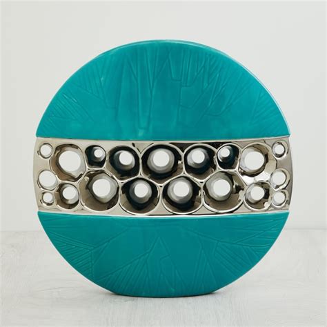 Buy Splendid Textured Vase with Circular Engraving from Home Centre at ...