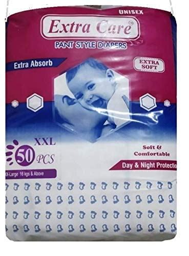 Buy Extra Care Pant Style Baby Diapers (50 Count) (XXL) (XXL) Online at ...