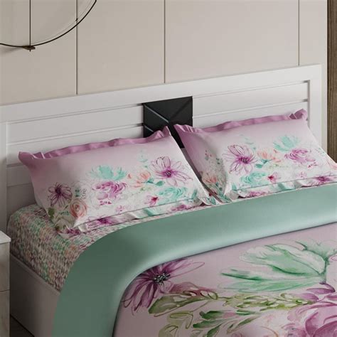 Buy Moksha Thea Floral Printed Cotton Double Comforter - 228x274cm from ...