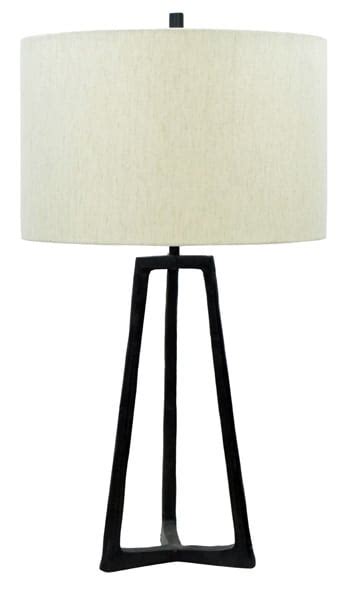 Antique Black Metal Table Lamp 35"H | Steinhafels