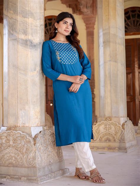 Women Yoke Design Chikankari Kurta – Yufta Store