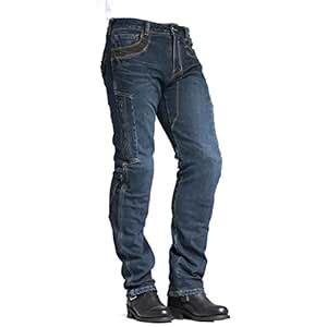 Maxlerjean Biker Jeans for men - Slim Straight Fit Motorcycle Riding ...