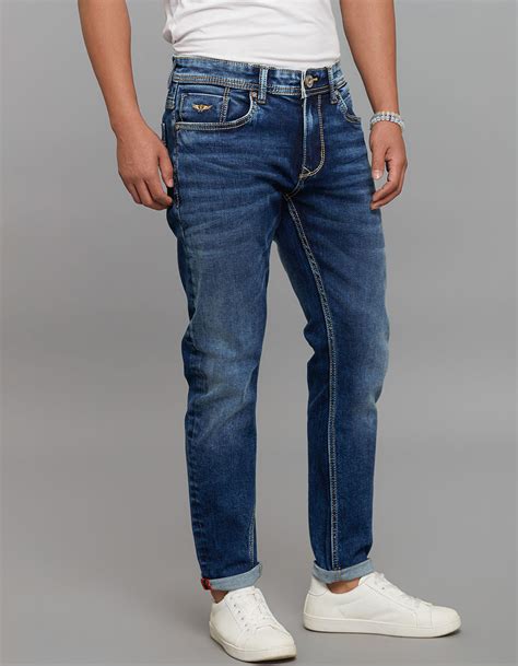 Medium Blue 5 Pocket Low-Rise Tapered Ankle Length Stretch Jeans – ROOKIES