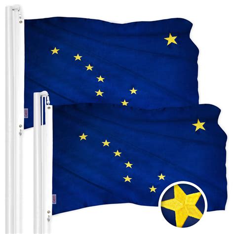 G128 2 Pack: Alaska AK State Flag | 2.5x4 Ft | ToughWeave Series ...