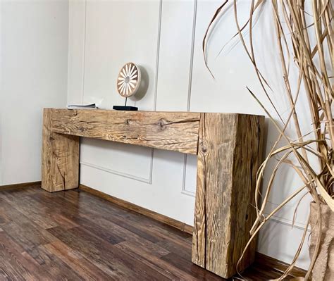 Old Beam Console Table Unique Dovetail Old Wood Rustic Style Table Loft ...