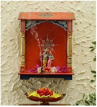 CRAFT TREE Wood Pooja Mandir Without Door Wooden Furniture for Pooja ...