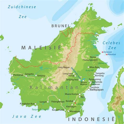 Map Borneo Kalimantan