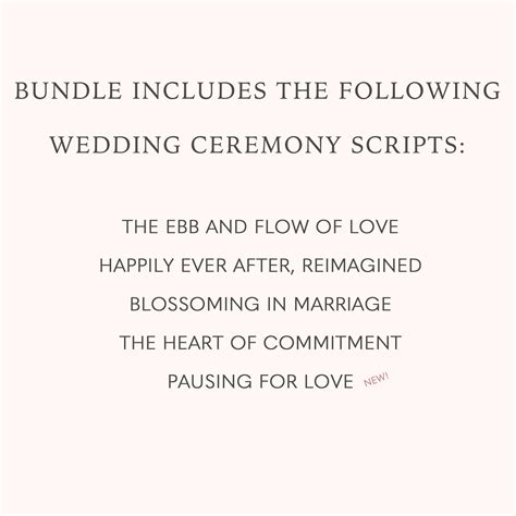 Five Sample Wedding Ceremony Scripts | Ceremony Script PDF Bundle | Non ...