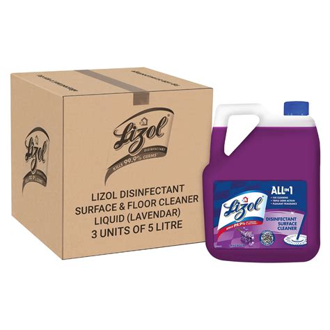 Lizol Floor Cleaner Lavendar 5 L - Pack of 3 | Large Professional Floor ...