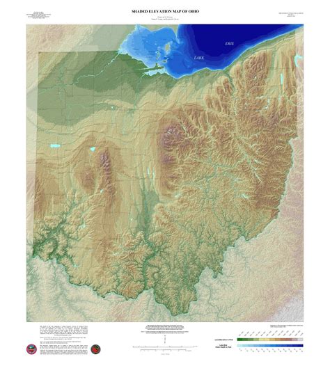 Elevation Map of Ohio