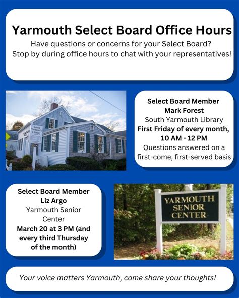 Yarmouth Select Board Office Hours • Yarmouth