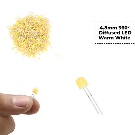 4.8mm 360 Degree Diffused Pink LEDs | Pack of 100