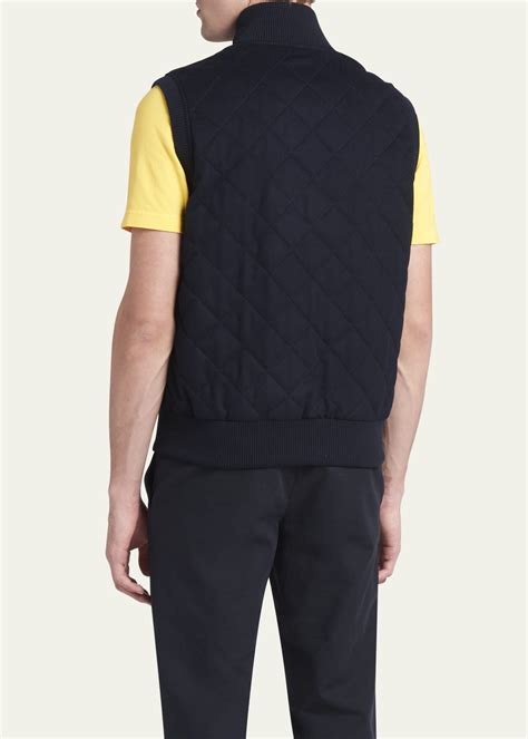Loro Piana Men's Quilted Cashmere Reversible Vest - Bergdorf Goodman
