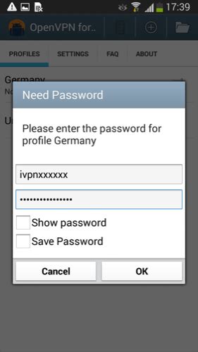 OpenVPN Android Client 的图像结果