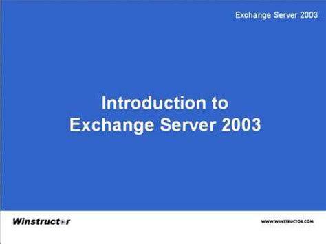 Microsoft Exchange 2003 Server Standard August 2003 : Microsoft : Free ...