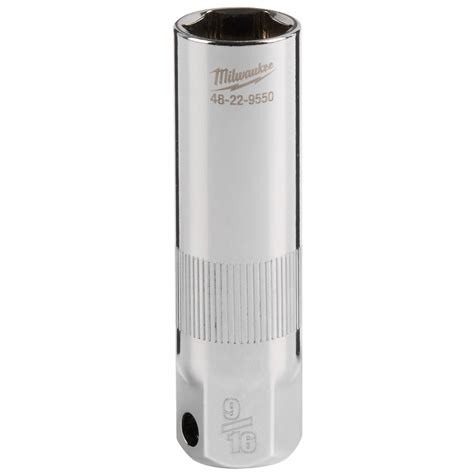 MILWAUKEE, 3/8 in Drive Size, 9/16 in Socket Size, Spark Plug Socket ...