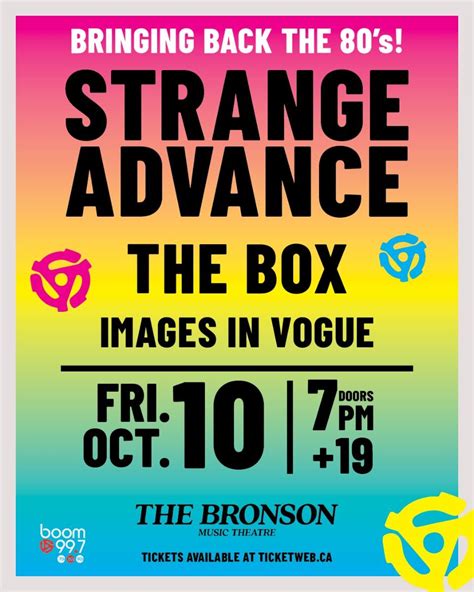 Strange Advance with special guests The Box & Images In Vogue ...