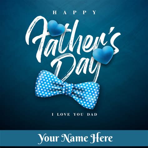 Write name on fathers day card and wish your father