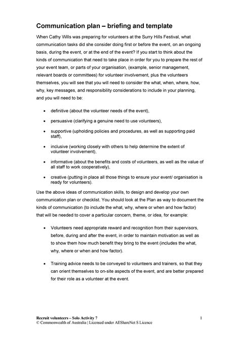 37 Simple Communication Plan Examples (+ Free Templates) ᐅ TemplateLab