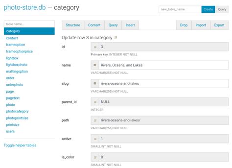 SQLite HTML 的图像结果