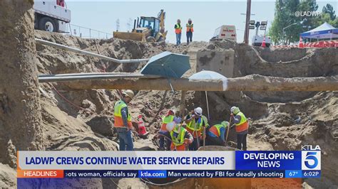 LADWP crews continue water service repairs - KTLA