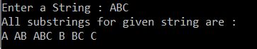 Image result for C Program to Print All Substrings of a String