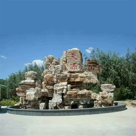 喷水天鹅石雕-公园小区水池喷水动物喷泉-中源雕塑