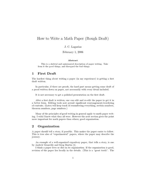 Image result for How to Write a Math Paper