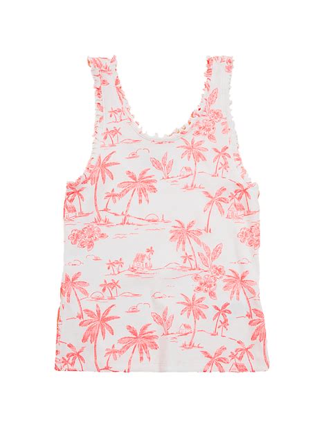 Buy Cotton Rich Printed Vest (6-16 Yrs) at Marks & Spencer