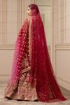 Buy Pink Dupatta Sheer , Lehenga And Blouse Zardozi Embroidered Bridal ...