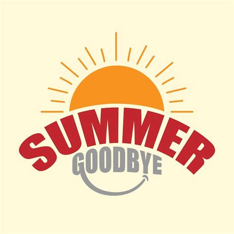 Greeting card for summer goodbye end of summer days banner poster ...