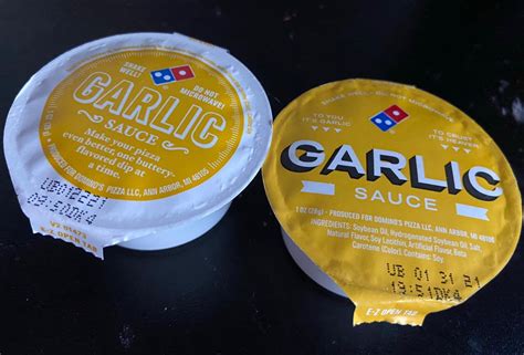 Two different Dominos Garlic Dipping Sauces obtained one week apart : r ...