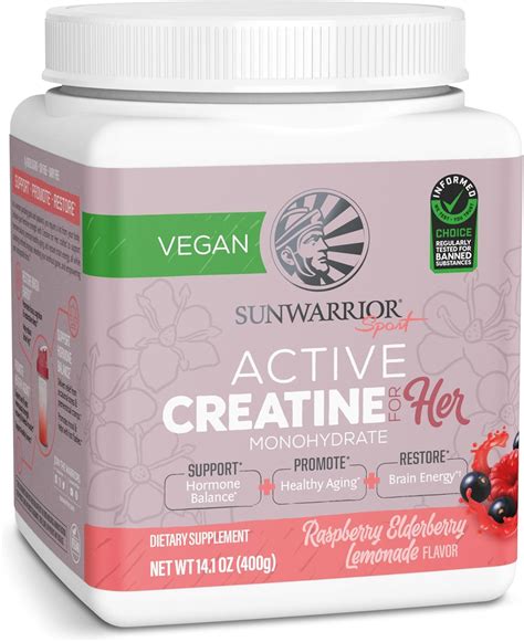 Amazon.com: Sunwarrior Creatine for Women Monohydrate Powder Micronized Pre Workout Recovery ...