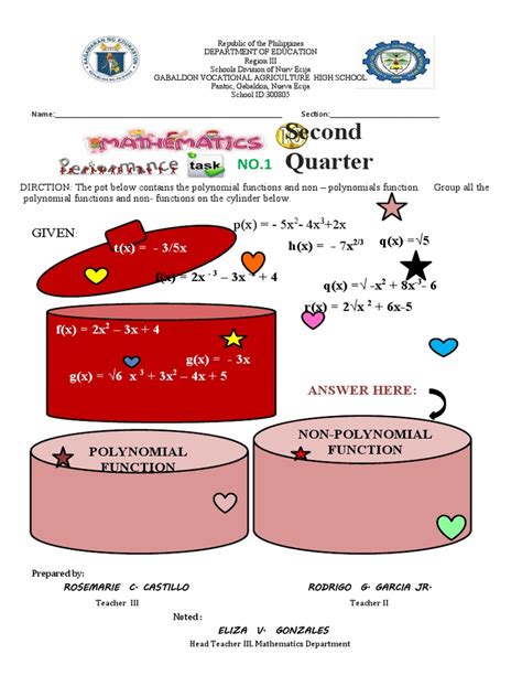 Image result for Performance Task in Math Quarter 1 Week 2