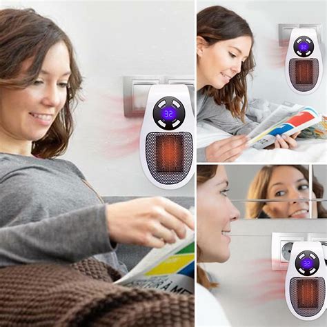 Buy Hcomine 500W Wall Outlet Electric Space Heater, Portable Bathroom ...