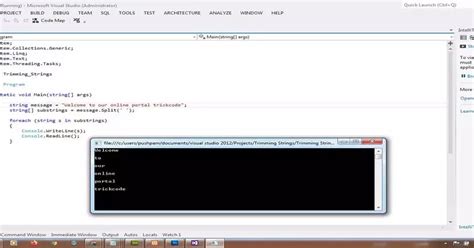 String.Split() Method with Example in C#-trickcode | Free Source code ...