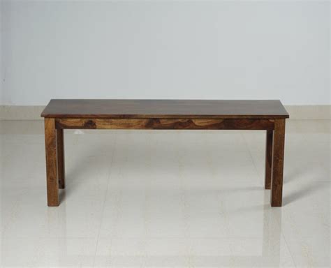Buy Sheesham Wood 2 Seater Dining Bench for Living Room Online on ...
