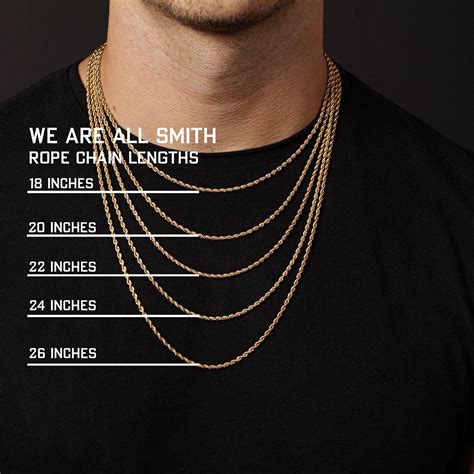 Pin by Kelly Ortmyer on Chain Length | Men necklace, Chain size chart ...