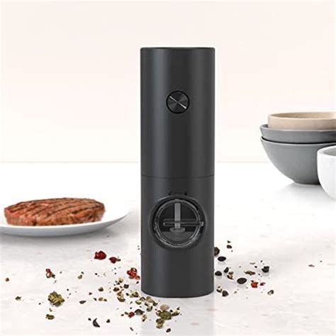 Iktu Stainless Steel Black Pepper Mill Salt Mill Strong Ceramic Grinder ...