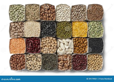 Variety of Dried Beans and Lentils Stock Image - Image of preserved ...