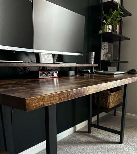Image result for Butcher Block Computer Desk