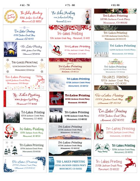 Christmas Address Labels - High Quality Printing Services