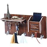 7CR Wall Mounted Wooden Display Shelf (Beige, Walnut Brown) : Amazon.in ...